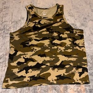 Nike Men's Camouflage Tank Top - Brown and Black